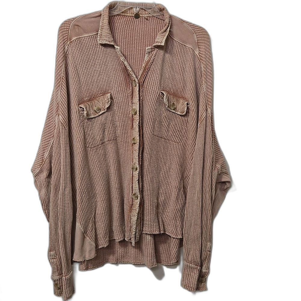 FP One Scout Jacket Dusty Pink Rose Womens Size Large Thermal Discontinued/Rare